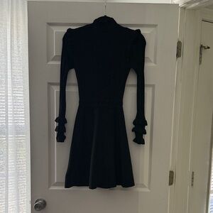 Zara Elegant Black Long Sleeve Dress